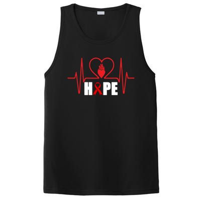 Hope Heart Disease Awareness In February Heart Health Month Gift PosiCharge Competitor Tank