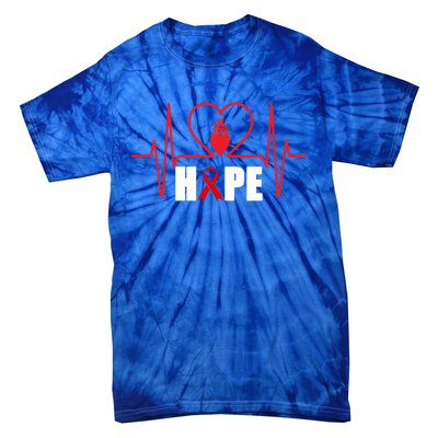 Hope Heart Disease Awareness In February Heart Health Month Gift Tie-Dye T-Shirt