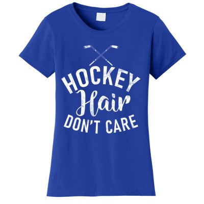 Hockey Hair Dont Care Hockey Gift Women's T-Shirt