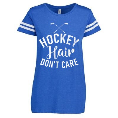 Hockey Hair Dont Care Hockey Gift Enza Ladies Jersey Football T-Shirt