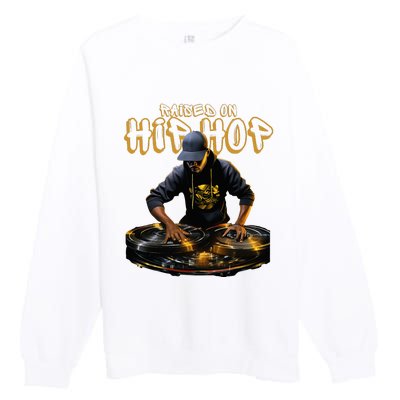 Hip Hop Dj 50th Anniversary Premium Crewneck Sweatshirt