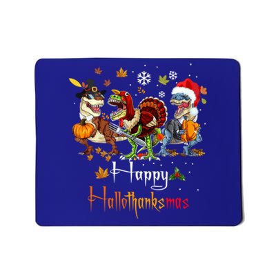 Happy Hallothanksmas Dinosaurs T Rex Turkey Costume Gift Mousepad