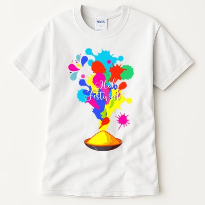 Happy Holi Design For Color India Hindu Tank Top Tall T-Shirt