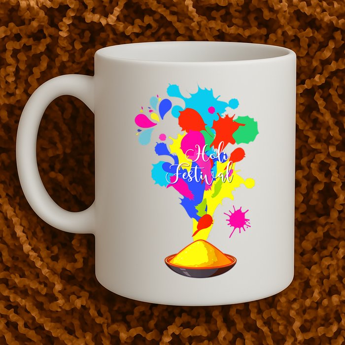 Happy Holi Design For Color India Hindu Tank Top Mug