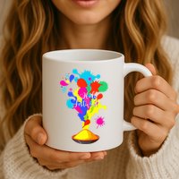 Happy Holi Design For Color India Hindu Tank Top Mug