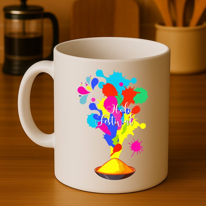 Happy Holi Design For Color India Hindu Tank Top Mug