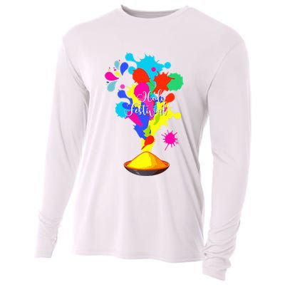 Happy Holi Design For Color India Hindu Tank Top Cooling Performance Long Sleeve Crew