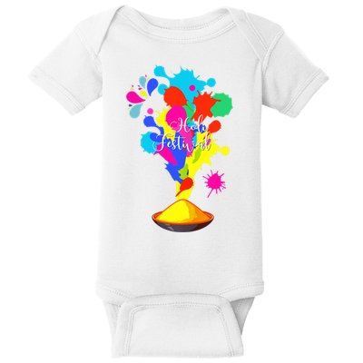 Happy Holi Design For Color India Hindu Tank Top Baby Bodysuit