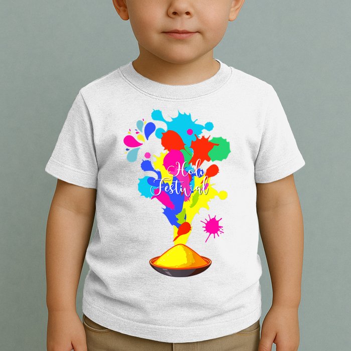 Happy Holi Design For Color India Hindu Tank Top Toddler T-Shirt