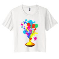 Happy Holi Design For Color India Hindu Tank Top Crop Top
