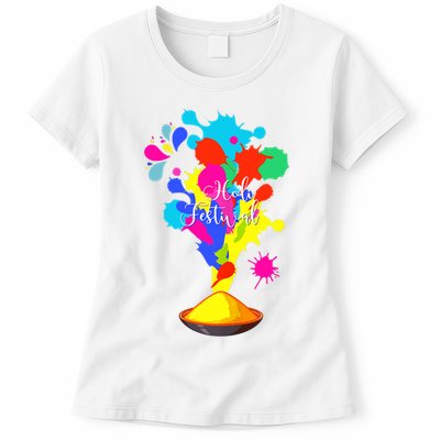 Happy Holi Design For Color India Hindu Tank Top Womens T-Shirt