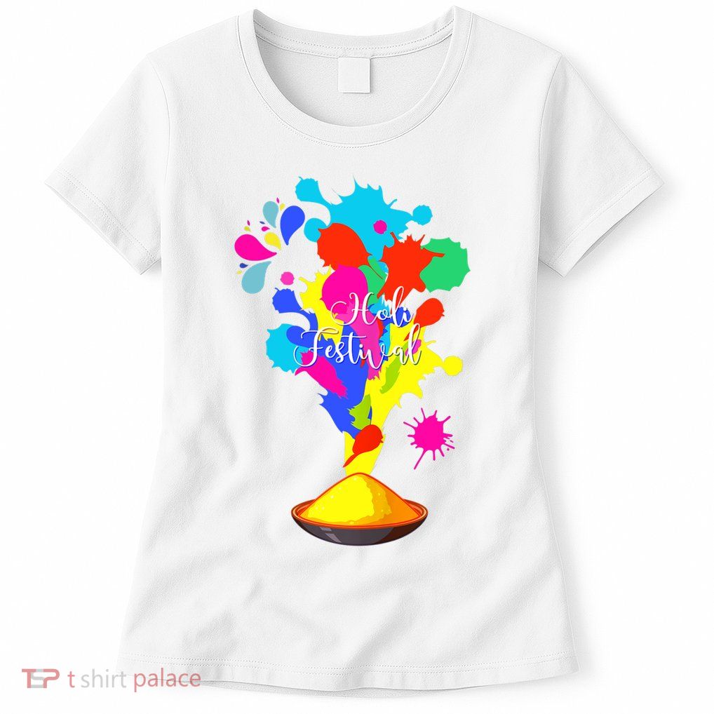 Happy Holi Design For Color India Hindu Tank Top Womens T-Shirt
