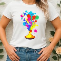 Happy Holi Design For Color India Hindu Tank Top Womens T-Shirt