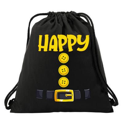 Happy Halloween Dwarf Costume Color Matching Drawstring Bag