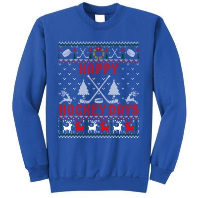 Happy Hockey Days Funny Ugly Christmas Sweater Gift Sweatshirt