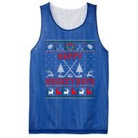 Happy Hockey Days Funny Ugly Christmas Sweater Gift Mesh Reversible Basketball Jersey Tank