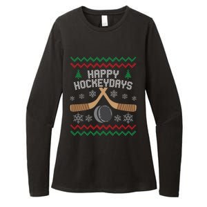 Happy Hockey Days Ugly Christmas Cool Gift Cool Gift Womens CVC Long Sleeve Shirt