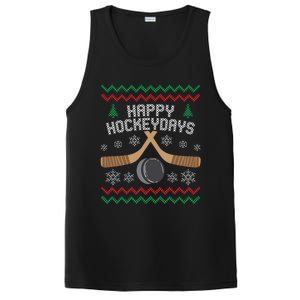 Happy Hockey Days Ugly Christmas Cool Gift Cool Gift PosiCharge Competitor Tank