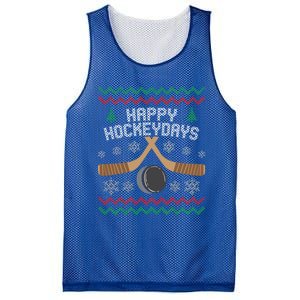 Happy Hockey Days Ugly Christmas Cool Gift Cool Gift Mesh Reversible Basketball Jersey Tank