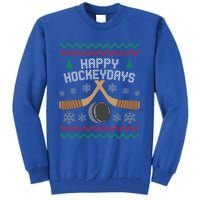 Happy Hockey Days Ugly Christmas Cool Gift Cool Gift Tall Sweatshirt