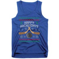 Happy Hockey Days Ugly Christmas Cool Gift Cool Gift Tank Top