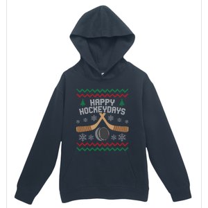 Happy Hockey Days Ugly Christmas Cool Gift Cool Gift Urban Pullover Hoodie