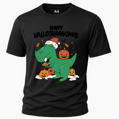 Happy Hallothanksmas Dinosaur Holiday Performance Shirt