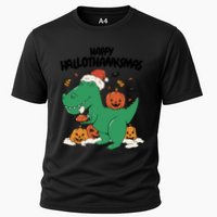 Happy Hallothanksmas Dinosaur Holiday Cooling Performance Crew T-Shirt
