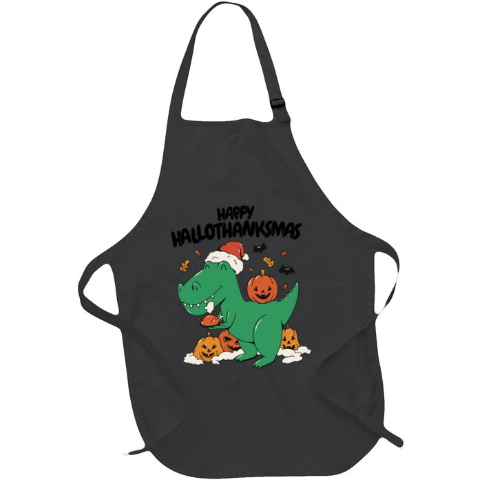 Happy Hallothanksmas Dinosaur Holiday Apron