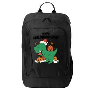 Happy Hallothanksmas Dinosaur Holiday City Backpack