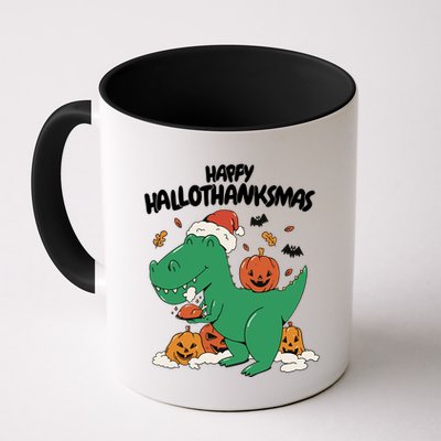 Happy Hallothanksmas Dinosaur Holiday Mug