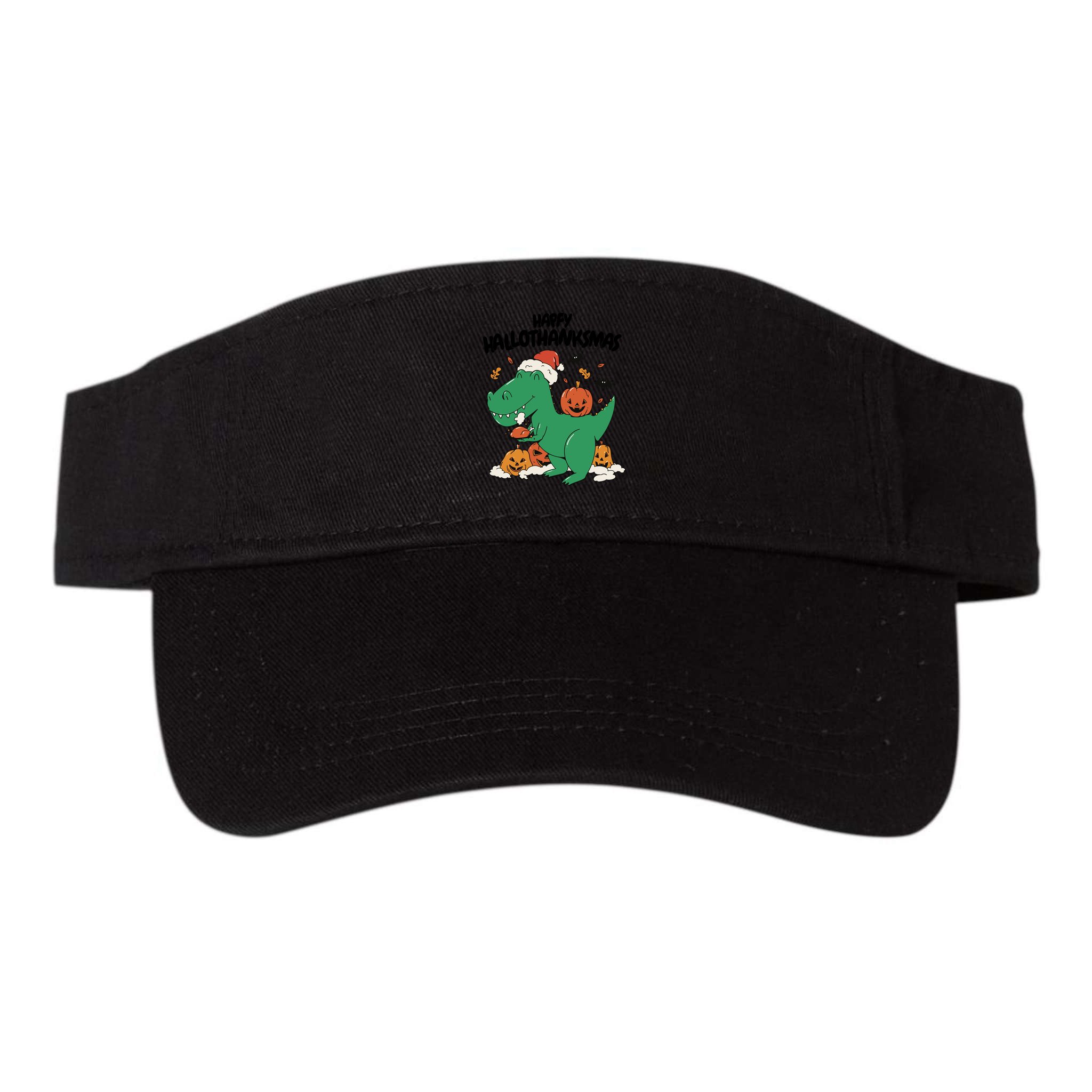 Happy Hallothanksmas Dinosaur Holiday Visor