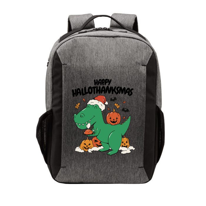 Happy Hallothanksmas Dinosaur Holiday Vector Backpack