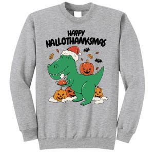 Happy Hallothanksmas Dinosaur Holiday Sweatshirt