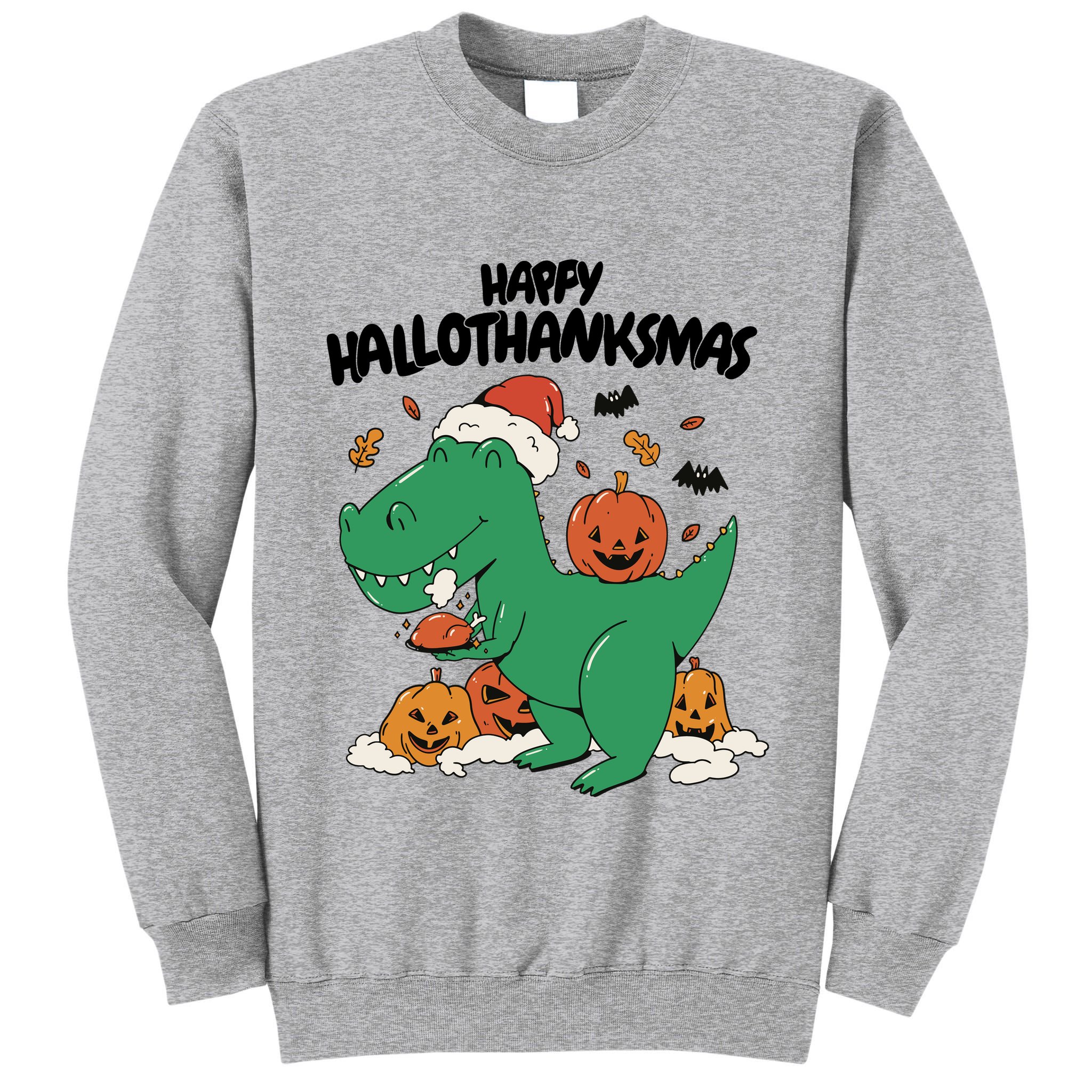 Happy Hallothanksmas Dinosaur Holiday Tall Sweatshirt