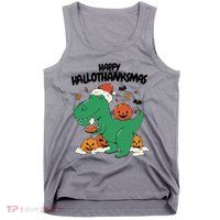 Happy Hallothanksmas Dinosaur Holiday Tank Top