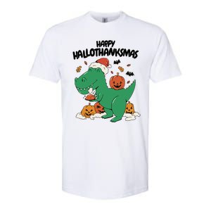 Happy Hallothanksmas Dinosaur Holiday Softstyle® CVC T-Shirt