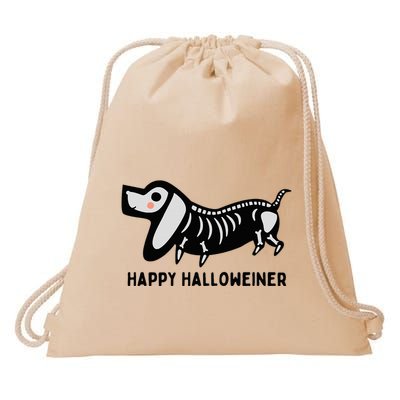 Happy Halloweiner Dachshund Sausage Weiner Dog Halloween Drawstring Bag