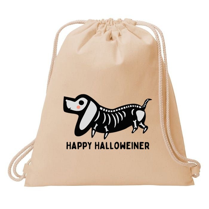 Happy Halloweiner Dachshund Sausage Weiner Dog Halloween Drawstring Bag
