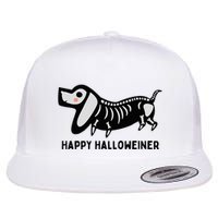 Happy Halloweiner Dachshund Sausage Weiner Dog Halloween Flat Bill Trucker Hat
