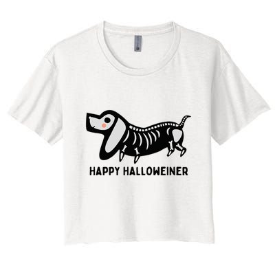 Happy Halloweiner Dachshund Sausage Weiner Dog Halloween Crop Top