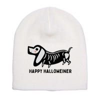 Happy Halloweiner Dachshund Sausage Weiner Dog Halloween Short Acrylic Beanie