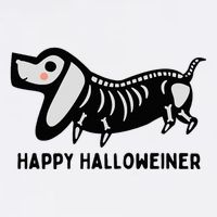 Happy Halloweiner Dachshund Sausage Weiner Dog Halloween Short Acrylic Beanie