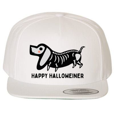 Happy Halloweiner Dachshund Sausage Weiner Dog Halloween Wool Snapback Cap