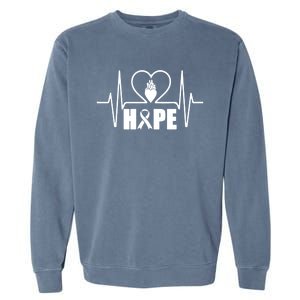 Hope Heart Disease Awareness In February Heart Health Month Cool Gift Garment-Dyed Sweatshirt