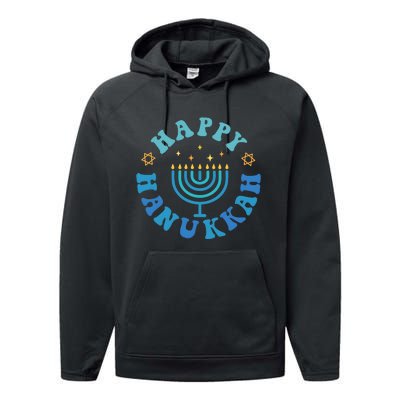 Happy Hanukkah Dinner Funny Jewish Family Performance Fleece Hoodie