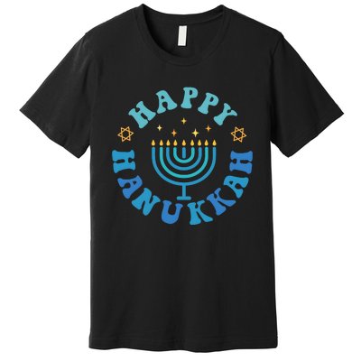 Happy Hanukkah Dinner Funny Jewish Family Premium T-Shirt