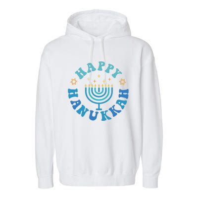 Happy Hanukkah Dinner Funny Jewish Family Garment-Dyed Fleece Hoodie