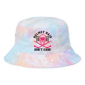 Helmet Hair DonT Care Funny Pink Hockey Mask Gift Tie Dye Newport Bucket Hat