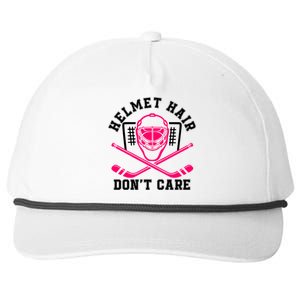 Helmet Hair DonT Care Funny Pink Hockey Mask Gift Snapback Five-Panel Rope Hat